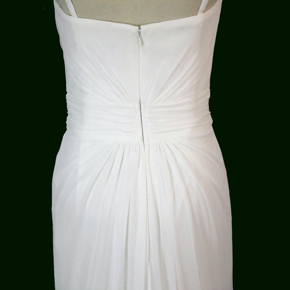 NWT TERANI White Beaded Ruched High-Low Bridal - Picture 8 of 8